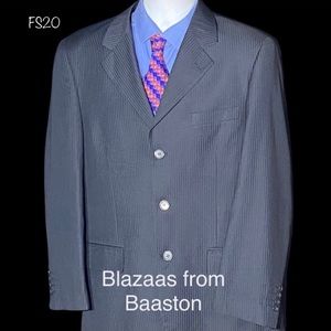 Carlo Lusso Black/ Charcoal Grey w a sheen Blazer 40R